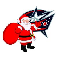 Columbus Blue Jackets Santa Claus Logo decal sticker