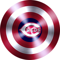 captain american shield with cincinnati reds logo decal sticker