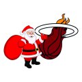 Miami Heat Santa Claus Logo iron on transfer