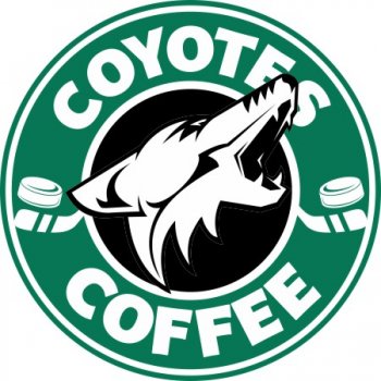 arizona coyotes starbucks coffee logo iron on transfer