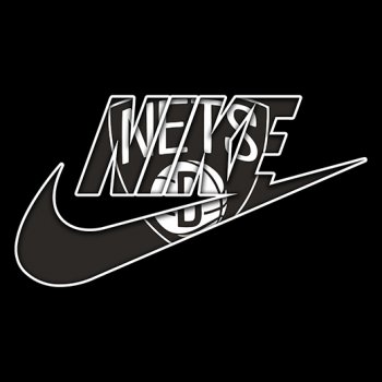 Brooklyn Nets nike logo iron on sticker