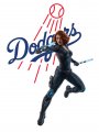 Los Angeles Dodgers Black Widow iron on transfers