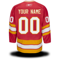 Calgary Flames Custom Letter and Number Kits for Third Jerseys