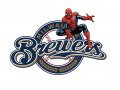 Milwaukee Brewers Spider Man iron on transfers