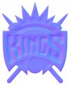 sacramento kings 1995-pres primary colorful embossed logo iron on transfer