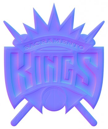 sacramento kings 1995-pres primary colorful embossed logo iron on transfer