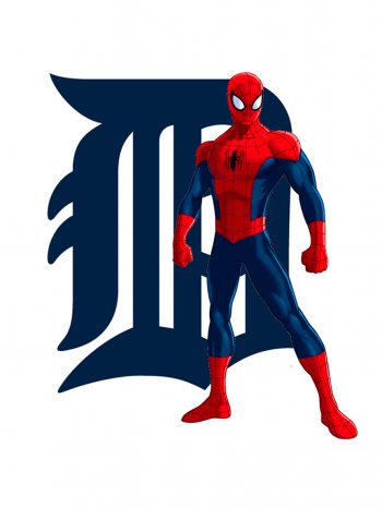 Detroit Tigers Spider Man iron on transfers