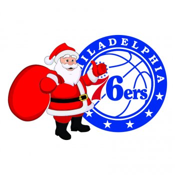 Philadelphia 76ers Santa Claus Logo iron on transfer