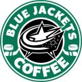 columbus blue jackets starbucks coffee logo iron on transfer