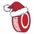 Montreal Canadiens Hockey ball Christmas hat decal sticker