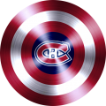 captain american shield with montreal canadiens logo