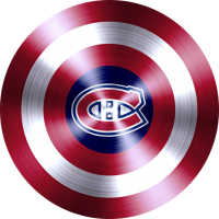 captain american shield with montreal canadiens logo