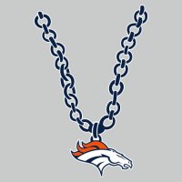 Denver Broncos necklace logo iron on transfer