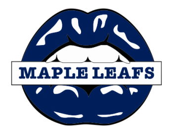 toronto maple leafs script logo iron on transfers