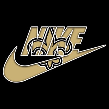 New Orleans Saints nike logo decal sticker