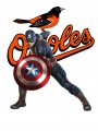 Baltimore Orioles Captain America iron on transfers