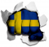 hulk SWEDEN Flag iron on transfer