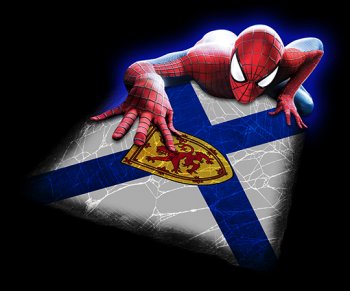 spiderman Nova Scotia Flag decal sticker