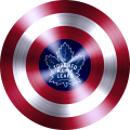 captain american shield with toronto maple leafs logo