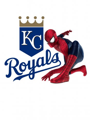 Kansas City Royals Spider Man iron on transfers