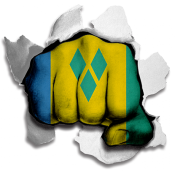 hulk SAINT VINCENT AND THE GRENADINES Flag iron on transfer