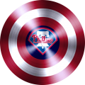 captain american shield with philadelphia phillies logo decal sticker