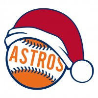 Houston Astros Baseball Christmas hat iron on transfer