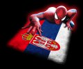 Spiderman SERBIA Flag decal sticker