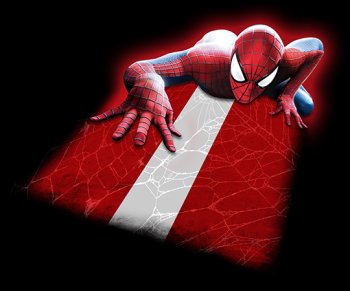 Spiderman LATVIA Flag decal sticker