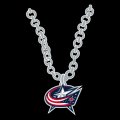 Columbus Blue Jackets necklace logo iron on transfer