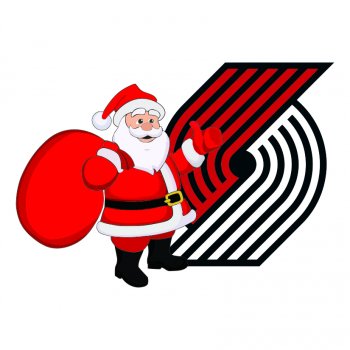 Portland Trail Blazers Santa Claus Logo iron on transfer