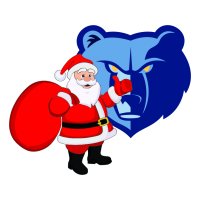 Memphis Grizzlies Santa Claus Logo iron on transfer