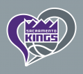 sacramento kings heart logo iron on stickers(heat transfer)