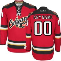 Calgary Flames Custom Letter and Number Kits for 2013 Premier Alternate Jerseys