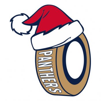 Florida Panthers Hockey ball Christmas hat decal sticker