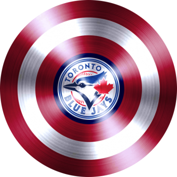 captain american shield with toronto blue jays logo decal sticker