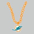 Miami Dolphins necklace logo iron on transfer