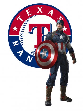 Texas Rangers Captain America iron on transfers