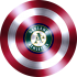 captain american shield with oakland athletics logo decal sticker