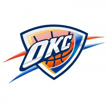 oklahoma city thunder crystal logo iron on sticker