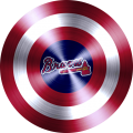 captain american shield with atlanta braves logo decal sticker