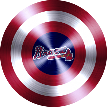 captain american shield with atlanta braves logo decal sticker