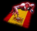 Spiderman SPAIN Flag decal sticker