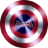 captain american shield with atlanta braves logo decal sticker