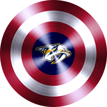 captain american shield with nashville predators logo