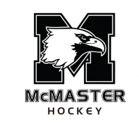 Mcmaster hockey logo black color iron on sticker