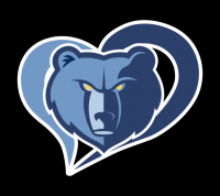 memphis grizzlies heart logo iron on stickers(heat transfer)