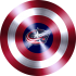 captain american shield with columbus blue jackets logo