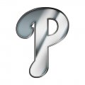 Philadelphia Phillies silver logo iron on transfer