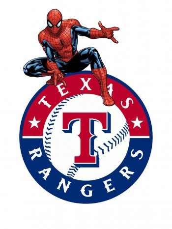 Texas Rangers Spider Man iron on transfers